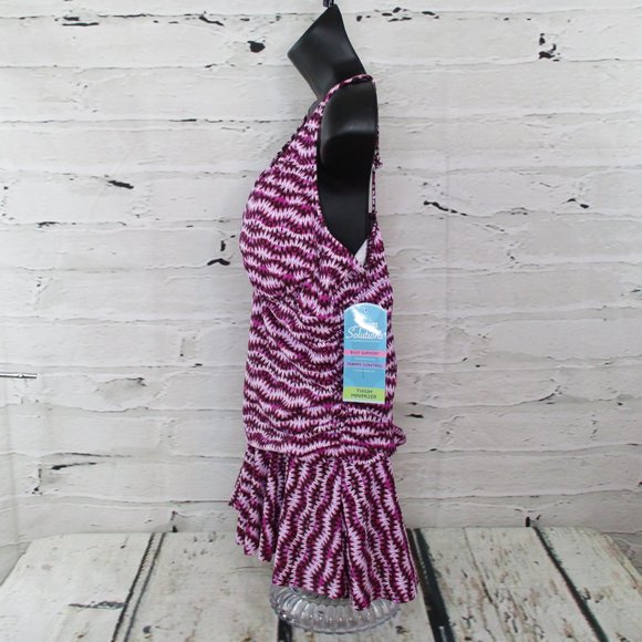 Swim Solutions Plus One Piece Swim Dress - Picture 5 of 8